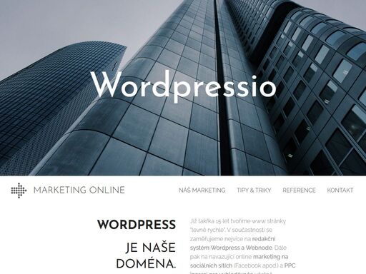 nízkonákladová tvorba www stránek na wordpressu. responsivní webdesign a seo optimalizace pro váš web. online marketing, ppc inzerce a správa sociálních sítí.