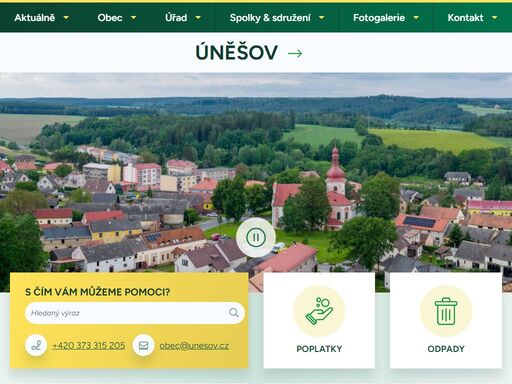 oficiální stránky obce úněšov