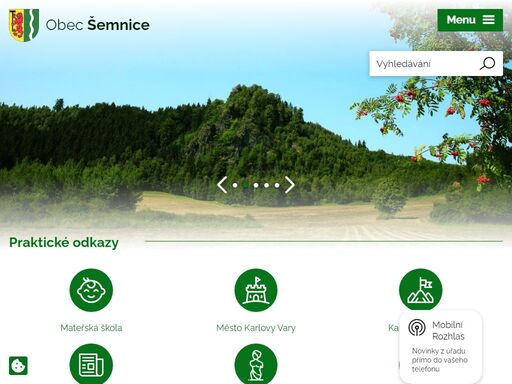 obec šemnice se nachází 10 km východně od karlových varů na řece ohři.