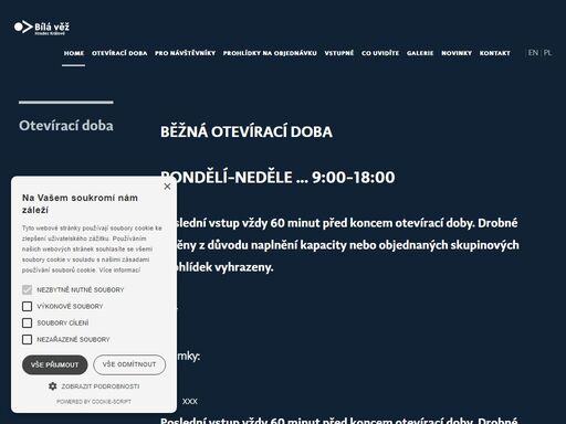 renesanční bílá věž je nejvyšší dominantou města (72 m), z jejichž ochozů se otvírá návštěvníkům jedinečný pohled nejen na hradec králové, ale i na vzdálené vrcholky krkonoš a orlických hor. v posledních letech ožila věž výstavami, stala se centrem akcí cestovního ruchu a kultury. a z dlouholetého spánku se uvnitř bílé věže probudil i třetí největší zvon v české republice - augustin.