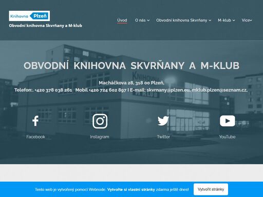obvodní knihovna skvrňany  a m-klub