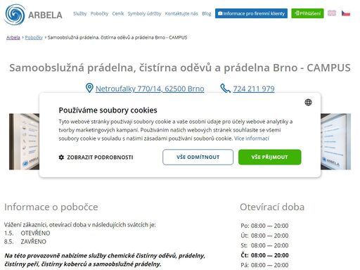 arbela - profesionální prádelna a čistírna oděvů