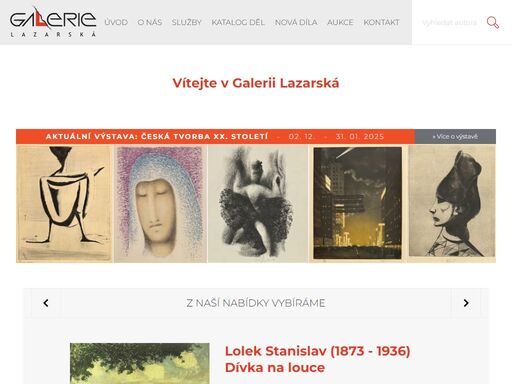 www.aukce.galerielazarska.cz