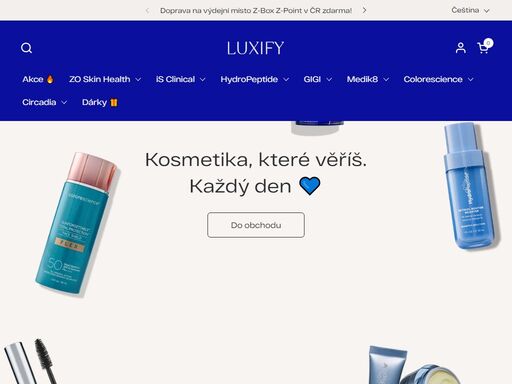 prémiová péče o pleť v české republice ?? profesionální kosmetika od luxify ? 100% originální produkty ? doručení zdarma ?? showroom v praze