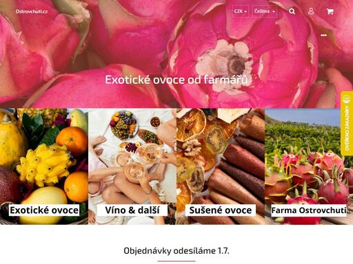 ekologicky pěstované ovoce z kanárských ostrovů. přirozeně dozrálé na ?? najdete u nás to nejlepší dračí ovoce, sladký ananas, čerstvé mango, papaju,  marakuju, avokáda a další ovoce. bio sušené ovoce a mnoho dalších originálních produktů z kanárských ostrovů