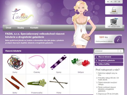 specializovaný velkoobchod vlasové bižuterie a drogistické galanterie