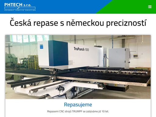 repasujeme cnc stroje trumpf. prodáváme kvalitně repasované cnc stroje trumpf se zárukou. vykupujeme použité cnc stroje trumpf. provádíme servis po celé čr.