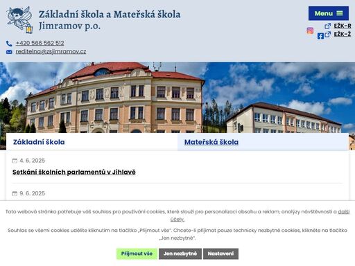 naše škola je umístěna ve čtyřech propojených budovách. školu navštěvují děti ze čtrnácti obcí. vzděláváme se podle švp „vědět je in“. zjistěte více.