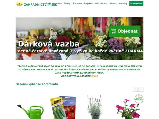 zahradnictví v písku s tradicí od 1992, před 2014 známé jako zahradnictví čapek & hnn. pěstujeme květiny a zeleninu v nejvyšší kvalitě, přijďte se přesvědčit.