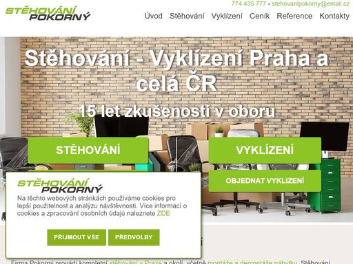 potřebujete se přestěhovat do nového bytu, vystěhovat dům po předchozím majiteli, nebo přestěhovat firmu do nových kanceláří. stěhování praha pokorný.
