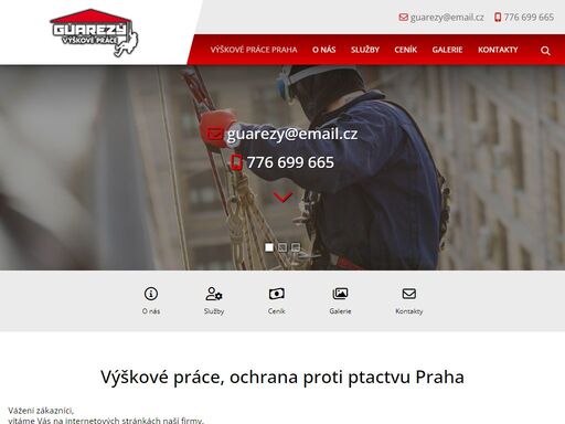 montáž hrotových systémů, výškové práce, opravy, rekonstrukce fasád, odklízení sněhu ze střech, čištění žlabů, praha, praha východ, západ