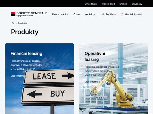 nabízíme finanční leasing, operativní leasing a úvěry, a to i s využitím dotační podpory. finance pro dopravce, stavaře i zemědělce. jsme přední finanční společnost v čr a sr. 