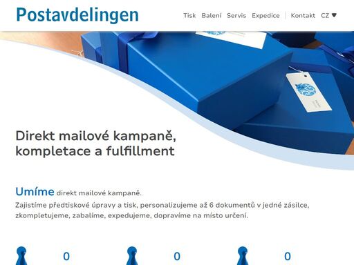 direkt mailové kampaně, kompletace a fulfillment.