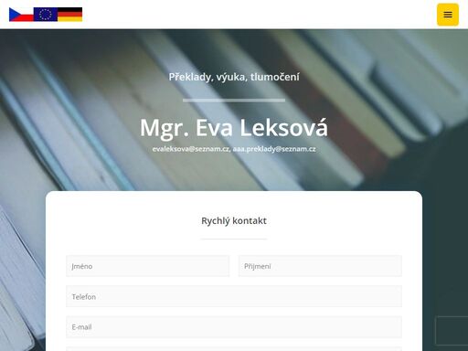 mgr. eva leksová, opava. nabídka překladů, výuky a tlumočení z češtiny do němčiny a naopak.