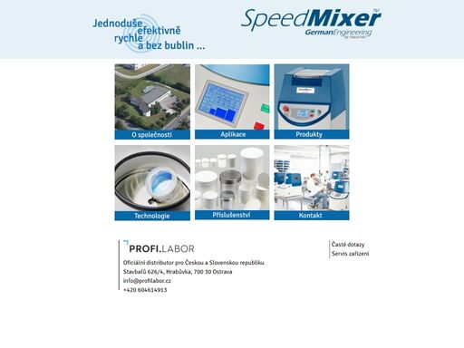 hauschild speedmixer™ je laboratorní mísící systém k rychlému míchání, dispergování nebo mletí různých substancí např. chemikálií, a ve velice krátkém čase a s reprodukovatelnými výsledky.