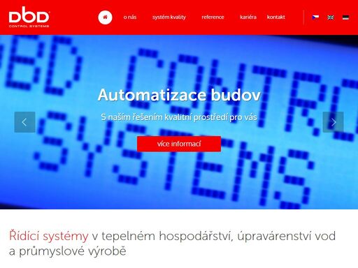 řídící systémy v tepelném hospodářství, úpravárenství vod
a průmyslové výrobě