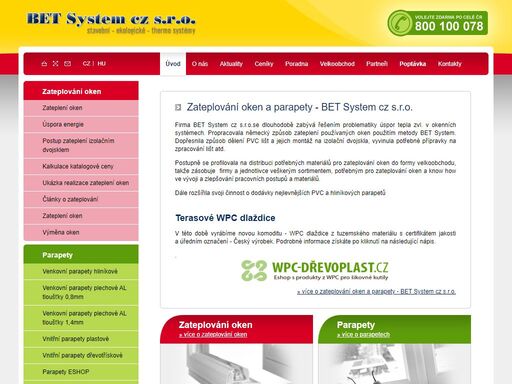zateplování oken, zeteplení okenních systémů, úspory energie - bet system cz s.r.o - využijte zateplování oken a okenní parapety od betsystem.cz