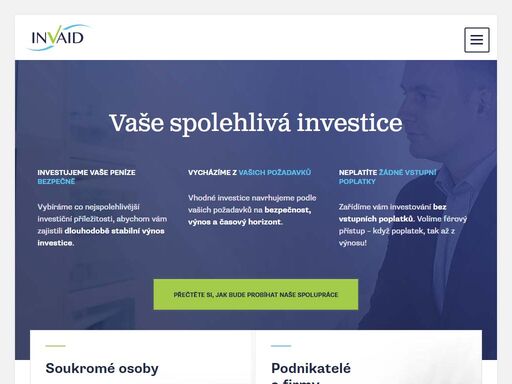 nenechte peníze ležet na účtu, investujte je s námi! zajistíme vám investice bez vstupních poplatků. investicím se věnujeme od roku 2009.