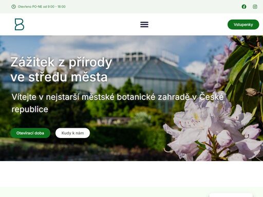 vítejte v nejstarší botanické zahradě v české republice - botanické zahradě liberec. přijďte si pro zážitek z přírody ve středu města.