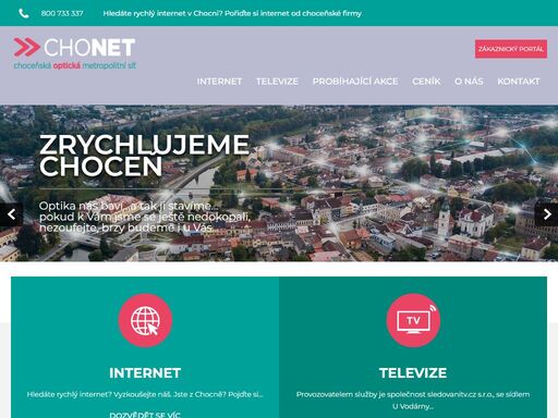 poskytovatel internetu v chocni
