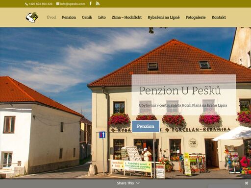 ubytování v rodinném penzionu u pešků v horní plané na lipně