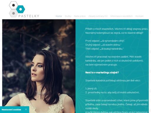 3 pastelky - tvůrce brandu, to jsme my - grafika, web design, foto/video. 
vytvoříme celkový vizuál profilu vaší firmy v on-line světě za příjemnou cenu - neplýtváme vašimi prostředky.

jsme flexibilní, rychlí, ale svou práci neodbýváme. smysl pro detail a nadšení do práce nám nechybí.