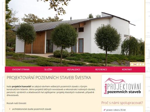 projekční kancelář pozemních staveb. projektová dokumentace pro rodinné domy, rekreační objekty, průmyslové stavby, občanskou výstavbu, novostavby, rekonstrukce. projekt pro územní řízení, stavební povolení.