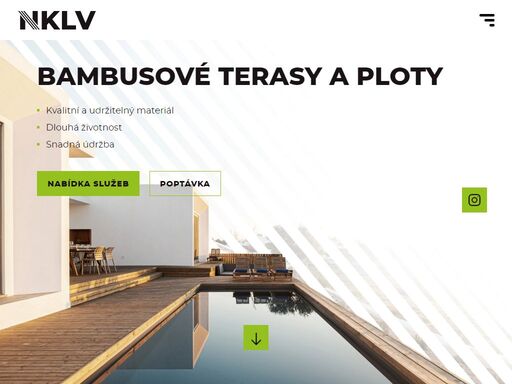 nabízíme realizaci dřevěných venkovních podlah na terasu, balkón či okolo bazénu. oplocení z bambusového dřeva, stavbu pergol nebo obložení fasád a stěn.