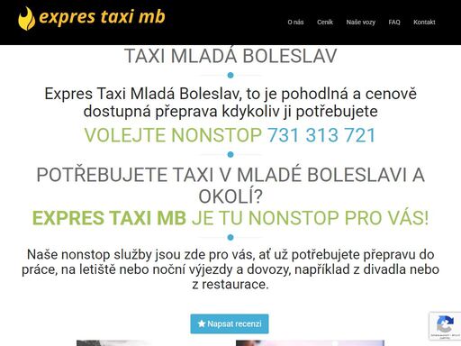 taxi mladá boleslav – expres taxi ?spolehlivý partner pro vaši
přepravu.?rychle, bezpečně a komfortně.?volejte nonstop 731 313 721