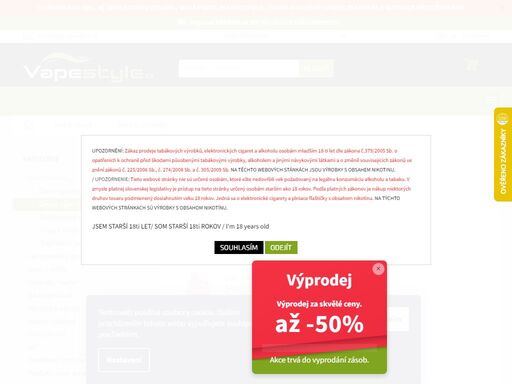 specialista na elektronické cigarety. eshop a kamenné prodejny ecigaret v praze a ústí nad labem. prodáváme elektronické cigarety, gripy, e-dýmky, e-liquidy, báze, aromata a příslušenství e-cigaret. prodáváme značky joyetech, smoktech, ismoka eleaf, liqua, dekang, aramax, barly, frutie, emporio, imperia a mnoho…