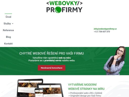 naše hlavní zaměření je tvorba webových stránek na míru pro firmy. realizujeme moderní a responzivní webové stránky s administrací za rozumné ceny.