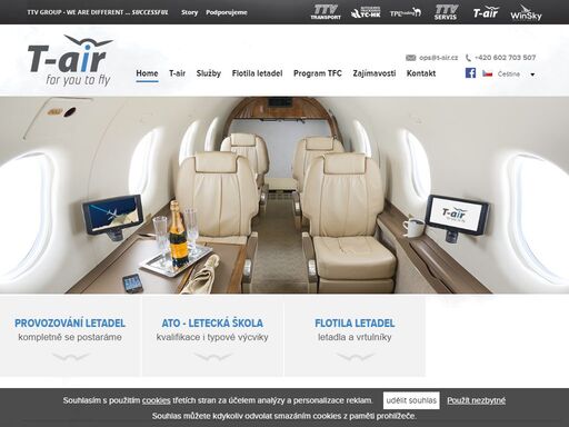společnost t-air je stabilní partner pro provozování letadel a vrtulníků, který nabízí letecké kurzy.