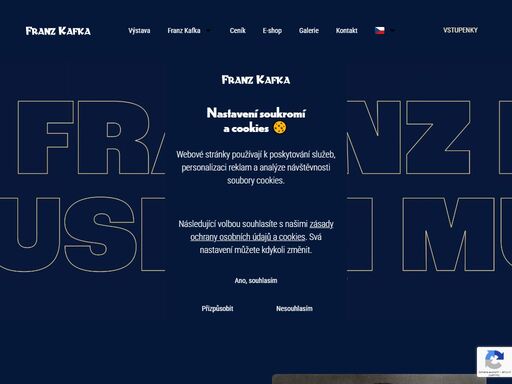 otevřeno v roce 2005 nabízí pohled do světa slavného pražského rodáka franze kafky (1883 – 1924), jedné z nejvýznamnějších postav světové literatury.