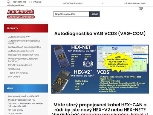 autodiagnostika vcds, vag-com, obd, vag a diagnostická příručka vis