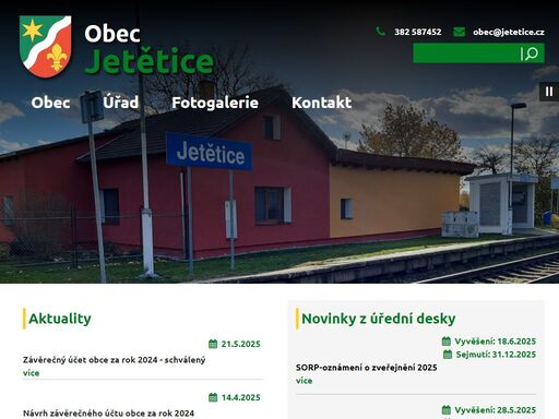 oficiální webové stránky obce jetětice