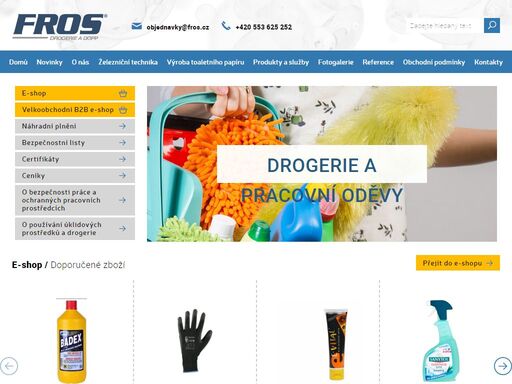 široký výběr pracovních oděvů, ochranných pracovních pomůcek a drogistického zboží. velkoobchod drogerie, pracovních oděvů a opp. nabízíme náhradní plnění.