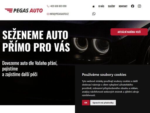 dovezeme auto dle vašeho přání, pojistíme a zajistíme další péči