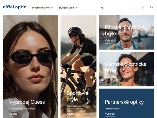 český e-shop eiffel optic nabízí širokou nabídku dioptrických a slunečních brýlí, kontaktních čoček a doplňků. rychlé doručení, skvělé ceny.