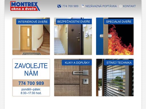 montrex interiérové dveře, bezpečnostní a protipožární. plastová okna.