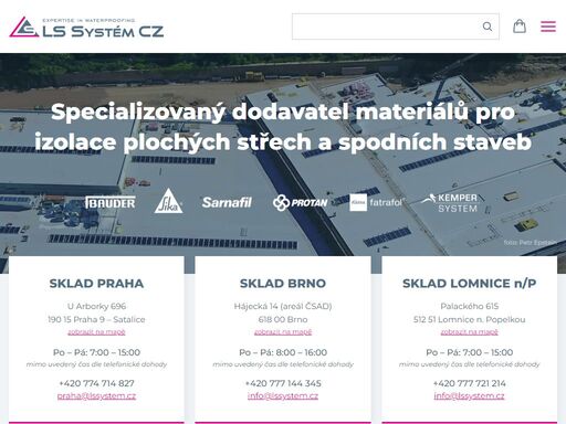 společnost ls systém cz s.r.o. se zabývá dodávkami stavebních materiálů a odborným poradenstvím především v oblasti izolací plochých střešních plášťů a spodních staveb.