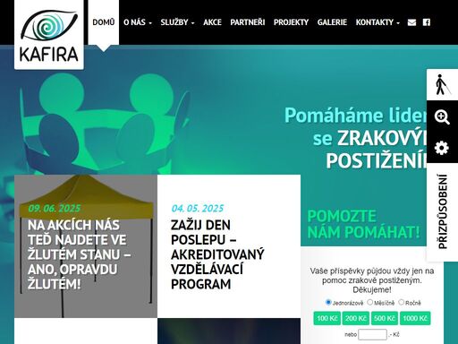 již 20 let pomáháme lidem se zrakovým postižením