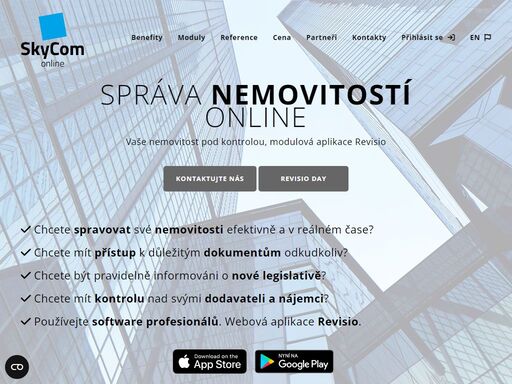 systém pro správu nemovitostí online, evidence revizí, zařízení a souvisejících dokumentů.
