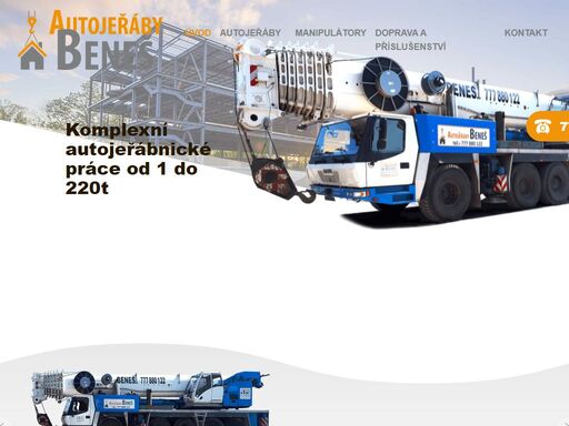 pronájem autojeřábů s nosností až 220 tun a dosahem autojeřábu až do výšky 107 m. autojeřáby je možno pronajmout krátkodobě i dlouhodobě.