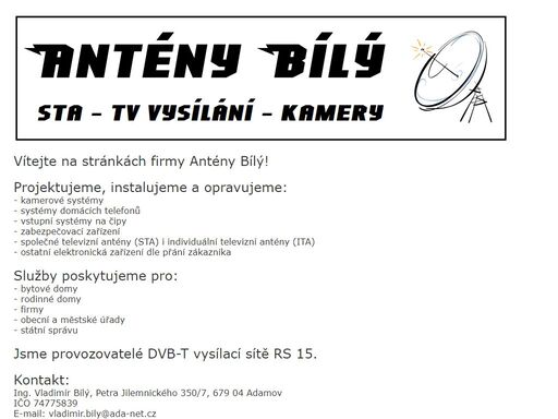 antény bílý - montáže a servis televizních antén, dvb-t regionální síť 15