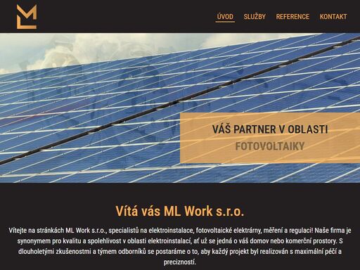 ml work s.r.o. – odborníci na elektroinstalace, fotovoltaické elektrárny a systémy měření a regulace. nabízíme kvalitní a spolehlivá řešení pro váš domov i firmu. ušetřete energii, snižte náklady a investujte do udržitelné budoucnosti s našimi špičkovými službami.