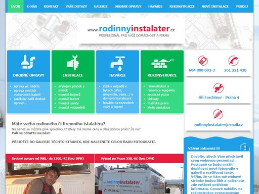 instalatérské služby v praze a okolí