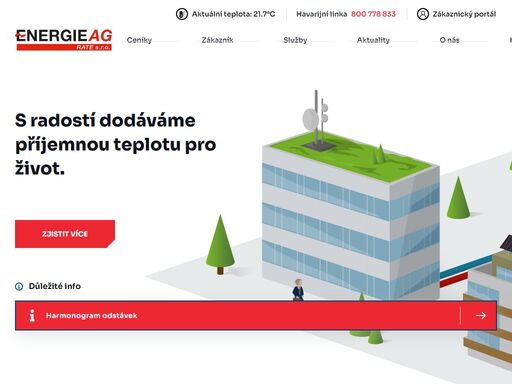 pro města, obce a bytové domy provozujeme tepelné hospodářství a domovní kotelny a zajišťujeme neustálou péči o dodávky tepla 365 dní v roce.