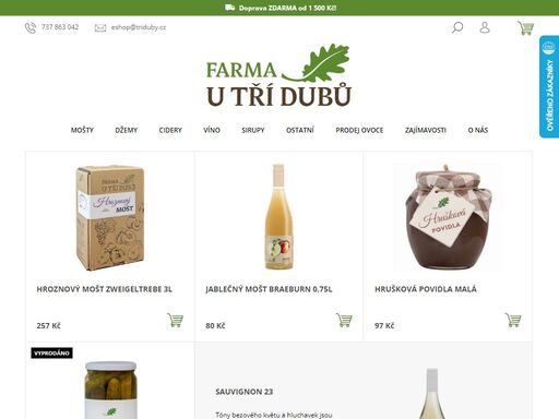 celoroční prodej ovoce znojmo. prodej jablek, hrušek, vína, cideru, moštu, povidel, džemů a dalších farmářské výrobky. prohlídka farmy s ochutnávkou. 