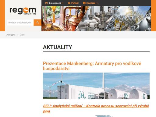 dodavatel a výrobce zařízení, komponent, ventilů, armatur, čerpadel, senzorů a analyzátorů pro potravinářský průmysl, chemický průmysl, pivovary, ...