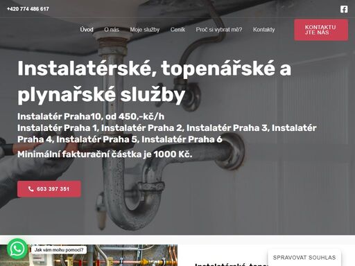 instalatér praha, topenář vršovice profesionální instalatérské, topenářské a plynařské služby v praze a středočeském kraji. ?? 774 486 617